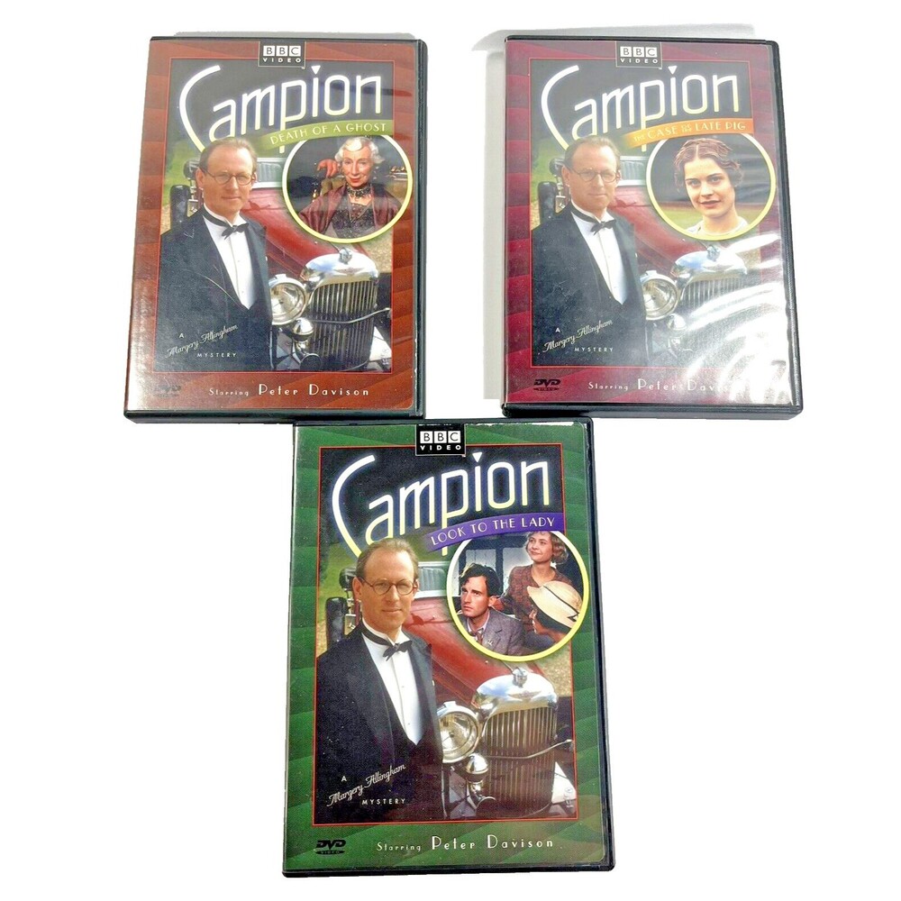 BBC Video Campion DVD Lot of 3 Death of a Ghost, The Case of the Late Pig Tested
